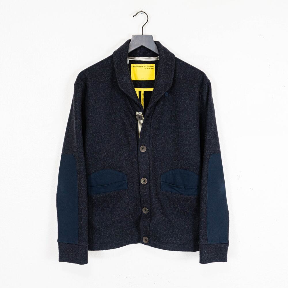 Descendant of Thieves Shawl Storm Cardigan Jacket Navy Small